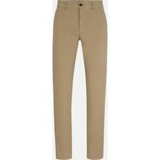 Men - Orange Trousers BOSS Schino Slim Chinos Khaki (32W 34L)