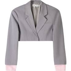 Rosa Abiti Bershka Blazer grau rosa offwhite