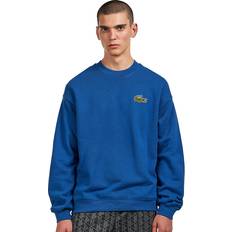 Lacoste Jumpers Lacoste Loose Textured Logo Sweatshirt Blue