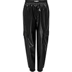 Konstläder Byxor & Shorts Only Cargobyxa 'FADUMA-TANA'