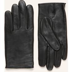 Handskar & Vantar BOSS Grained-leather gloves with full lining and lasered logo