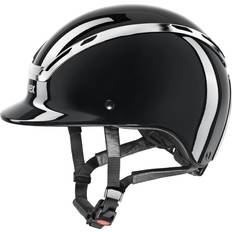Exxeed Shiny Chrome Riding Hat - Navy