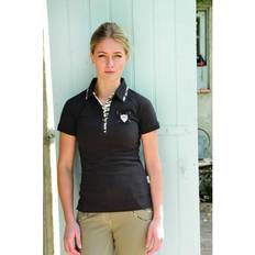 Brown - Women Polo Shirts Horseware Luna Fitted Cotton Mesh Polo