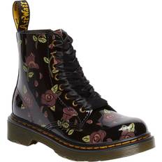 Dr. Martens Dr. Martens 1460 Pascal Leather Lace Up Boots Little Kids Decayed Rose Print Patent Lamper