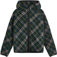 Checkered - Wool Outerwear Burberry Burberry-Wool Check Jacket Giacche Verde-Uomo Green