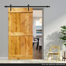 Doors Mid-Bar Series Stained Solid Wood Interior Barn Colonial Maple 24 84 Sliding Door Cured Glass (x)