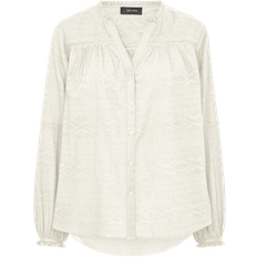 Mos Mosh Shirts Mos Mosh Shirts, female, Beige, Feminine Cotton Shirt with Puff Sleeves