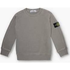 Stone Island Boys Dust Kids Faded-wash Crew-neck Organic-cotton Sweatshirt 4-14 Years DUST