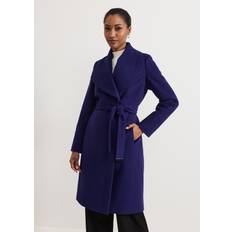 Purple - Women Coats Phase Eight Women's Nicci Belted Wool Coat Purple