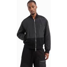 Armani Exchange Outerwear Armani Exchange Bomber Jacket With Velvet Insert - Black