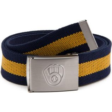 Yellow Belts Eagles Wings Men's Milwaukee Brewers Fabric Belt Black, Yellow Black/Yellow