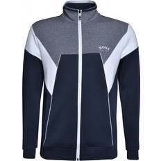 HUGO BOSS Jackets HUGO BOSS Men's Skaz Blue Color Block Zip Up Sweatshirt Jacket