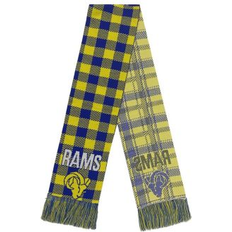 Acrylic Scarfs Foco Women's Los Angeles Rams Plaid Color Block Scarf Royal