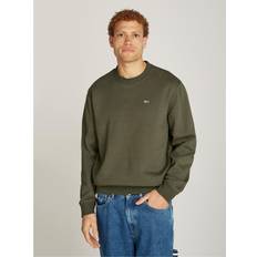 Denim Suéteres Tommy Jeans Reg Flag Fleece Crew verde Oscuro - Green