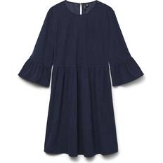 Korta klänningar - Sammet Vero Moda Vmvilja Sammetsklänning Navy blazer