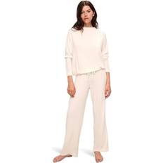 Modal Pantalones eberjey Cozy Time Drawstring Wide Leg Pants - Ivory