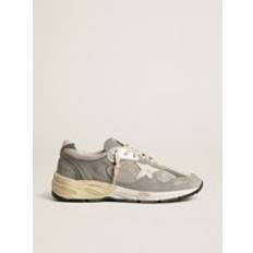 GOLDEN GOOSE Men Shoes GOLDEN GOOSE Dad-star In Suede And Silver Mesh With White Leather Star And Heel Tab, Woman