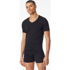 Kläder Schiesser T-shirt för män V-ringad premium bomull, Svart_180208