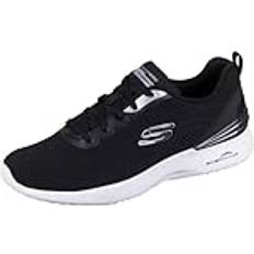 Skechers Dam Skech-AIR Dynamight Cozy TIME, Black Stickit/White Trim, UK, Svart stickad vit trim