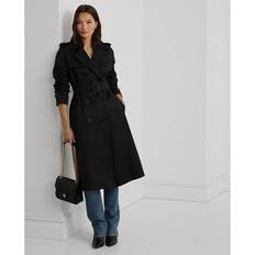 Lauren Ralph Lauren Ytterkläder Lauren Ralph Lauren Cotton Blendbl DB W Ns44 Dam Trenchcoats Från Magasin Sort