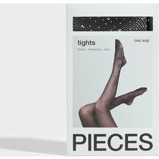 Pieces Nylon Undertøj Pieces Sort Pcclaire Fishnet Glitter Tights Noo