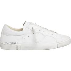 Vintage Læder Sneakers Med Unikt Håndlavet - Hvid