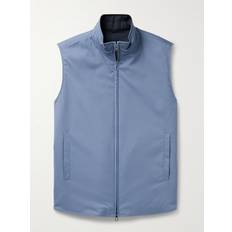 Loro Piana Outerwear Loro Piana Marlin Reversible Nylon and Virgin Wool-Blend Twill Gilet Men Blue