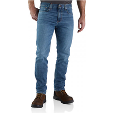 Carhartt Men Jeans Carhartt 60581235 Rugged Flex Straight-Fit Tapered-Leg Jeans for Men Houghton x in