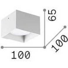 Lamper Ideal Lux Downlight Spike Square 10x10 cm Loftplafond