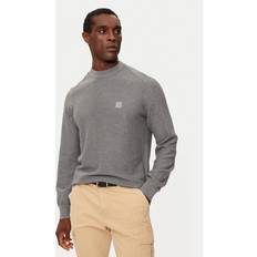 Silver - Sweatshirt Jumpers BOSS Anion Knit Jumper - Grey