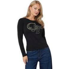 Guess Vrouw T-shirts Guess Dames T-shirt Met Lange Mouwen - Noir