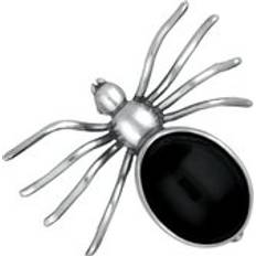 Plata Broches Sterling Silver Whitby Jet Spider Brooch Option1 Value Silver