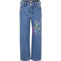 BillieBlush embroidered straight jeans kids Cotton Blue