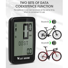 HCSC 1Set pvc west biking language 21 functions waterproof wireless bike bicycle computer stopwatch lcd display cycling accessories