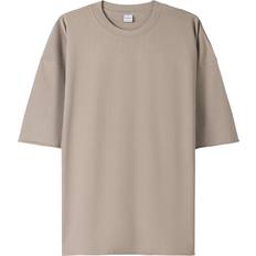 Bershka Herre T-shirts Bershka Brun og oversized T-shirt med firkantet pasform