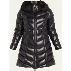 Moncler Coats Moncler Fulmarus Faux Fur Trim Down Puffer Coat Black (6/XXXL)