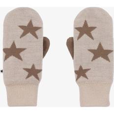 Beige Mittens Children's Clothing Molo Beige Knitted Star Mittens (10-16 year)