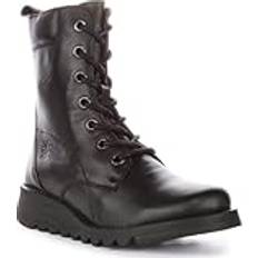 Fly London Shoes Fly London Silf015fly Combat Boot för kvinnor, Svart