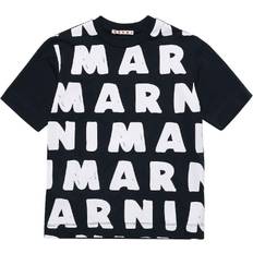 Marni T-shirt Svart m. AOP Logo år (116) T-shirt