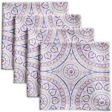 Multi Coloured Cloth Napkins Mandala 20" Cotton 20" W x 20" L - Multi Color Cloth Napkin (50.8x50.8)