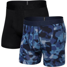 Viscose Men's Underwear Saxx Droptemp Cooling Cotton Boxer Brief Fly 2PK - Camo/Black