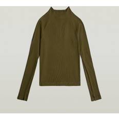 G-Star Bluser G-Star Slim Rib Mock Top Green Women