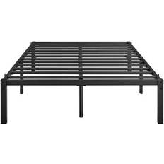 Yaheetech Black 4Ft6 Double Metal Bed Frame With Heavy Duty Steel Slat Support, 36.5 cm - One Size