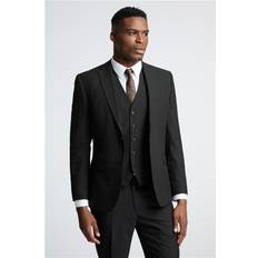 Limehaus Tailored Fit Black Stretch Men's Suit Jacket 54R