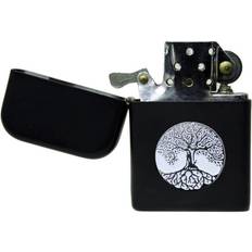 Lighters Knight Tree of life matte black petrol lighter