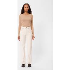 Nudie Jeans Paidat Nudie Jeans Striped Rib Top - Brown/Off White