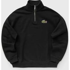 Lacoste Women Jumpers Lacoste Crocodile Logo Loose Zip Sweatshirt Black