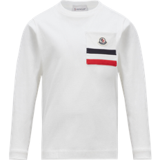 Kurze Ärmel Hemden Moncler Enfant Boys White Cotton Top