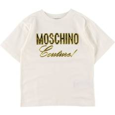 Moschino T-shirt Vit m. Guld år (152) T-shirt