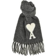 Bianco - Donna Sciarpe Ami Paris De Coeur Oversized Scarf - Grey